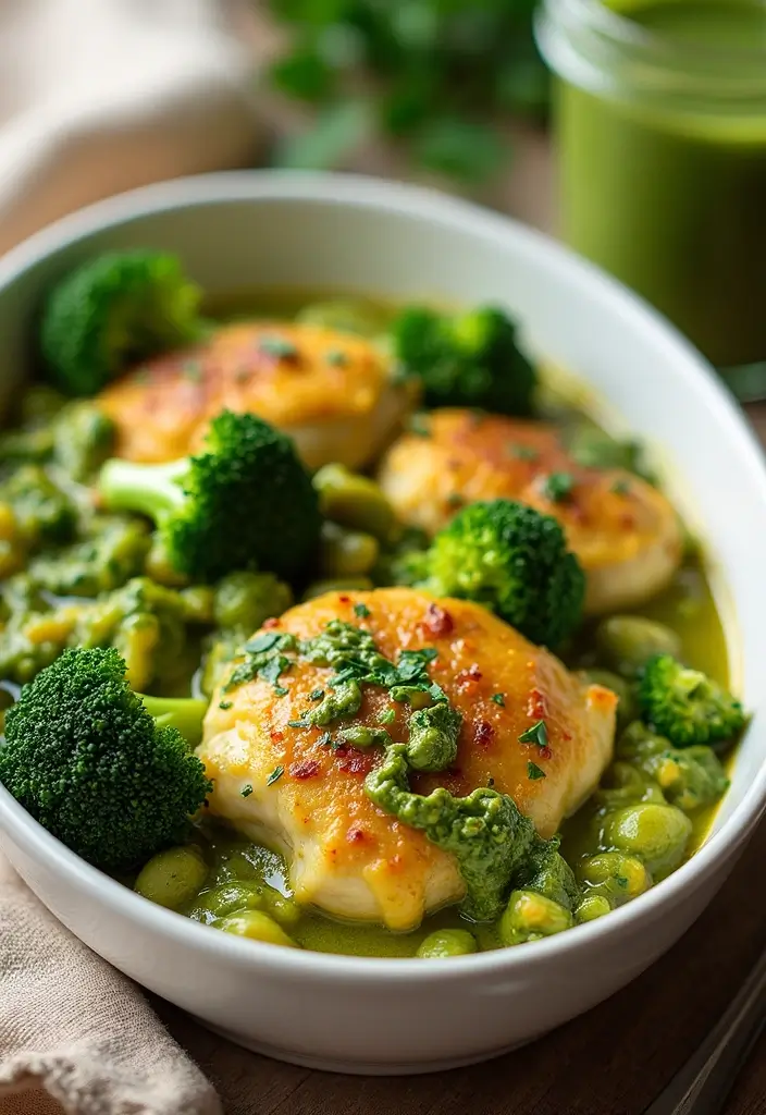 27 Broccoli and Chicken Casserole Recipes That Feel Like Home - 25. Broccoli Chicken Casserole with Pesto