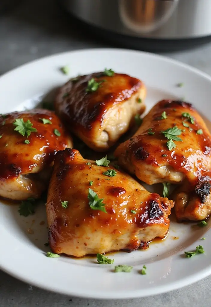 27 Easy Chicken Dinner Recipes Healthy & Full of Protein - 12. Maple Glazed Chicken Thighs