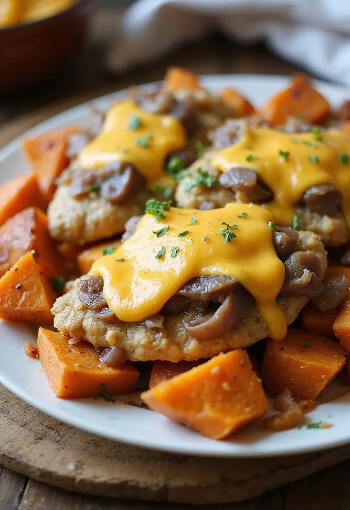 27 French Onion Chicken Bubble Up Recipes That Are Creative & Fun 14 27 French Onion Chicken Bubble Up Recipes That Are Creative & Fun - 13. French Onion Chicken Bubble Up with Sweet Potatoes