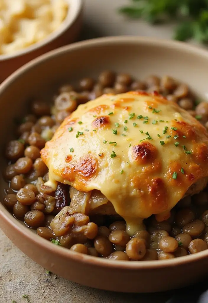 27 French Onion Chicken Bubble Up Recipes That Are Creative & Fun 22 27 French Onion Chicken Bubble Up Recipes That Are Creative & Fun - 21. French Onion Chicken Bubble Up with Lentils
