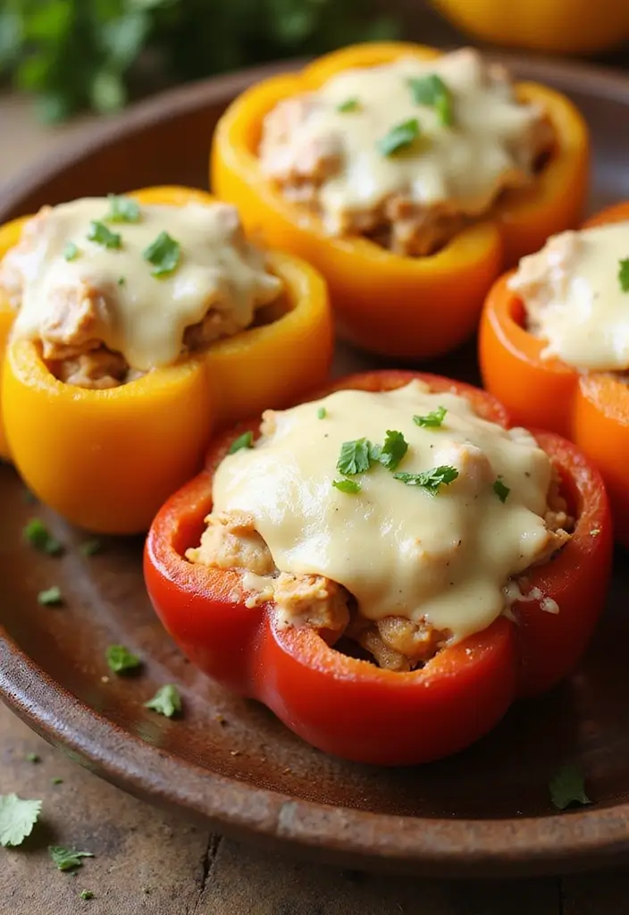 27 Hidden Valley Ranch Chicken Recipes That Are Creamy & Easy 6 27 Hidden Valley Ranch Chicken Recipes That Are Creamy & Easy - 5. Ranch Chicken Stuffed Peppers