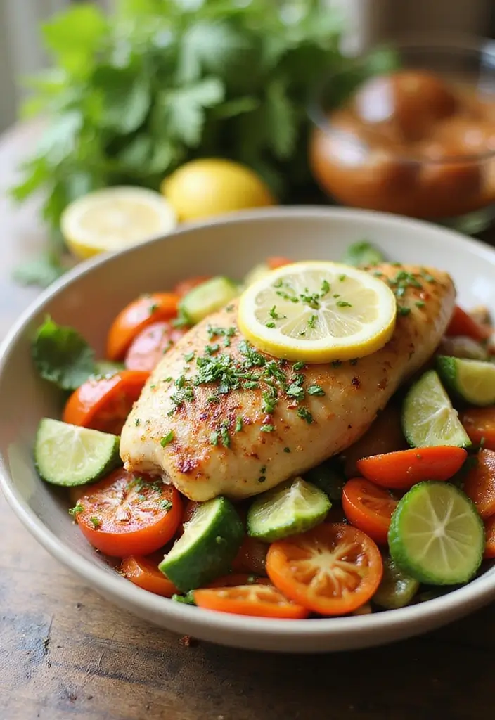 27 Keto Shredded Chicken Recipes That Are Perfect for Meal Prep 8 27 Keto Shredded Chicken Recipes That Are Perfect for Meal Prep - 7. Lemon Herb Chicken Bowls