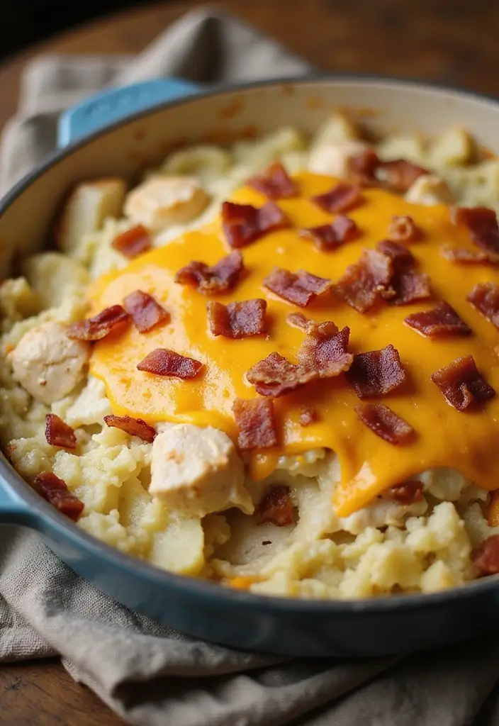 27 Loaded Chicken and Potato Casserole Recipes That Are Cheesy Comfort 16 27 Loaded Chicken and Potato Casserole Recipes That Are Cheesy Comfort - 15. Loaded Chicken and Potato Casserole with Bacon
