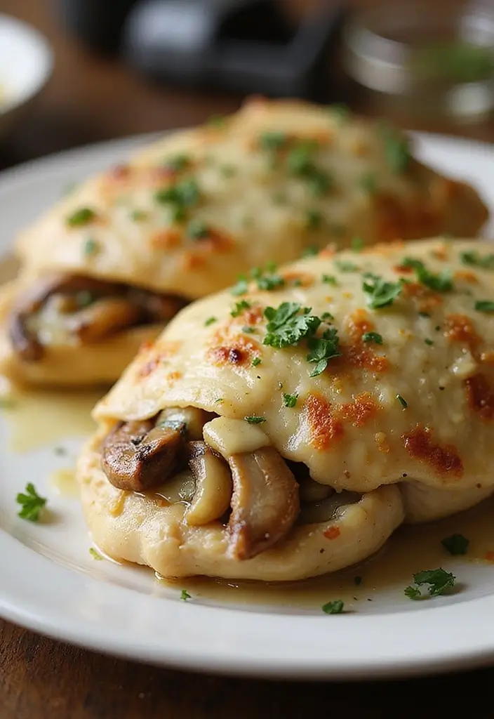 27 Mushroom Stuffed Chicken Breast Recipes That Feel Fancy Yet Easy - 3. Garlic Parmesan Mushroom Stuffed Chicken