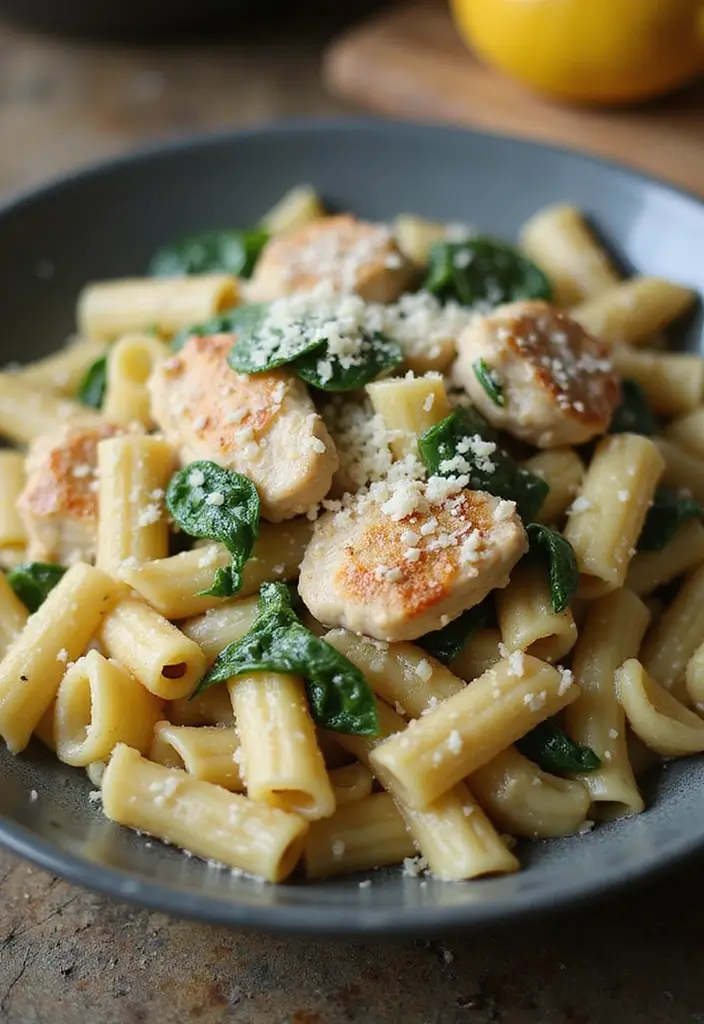 27 One Pot Marry Me Chicken Pasta Recipes That Wow Every Time - 5. One Pot Spinach and Artichoke Chicken Pasta