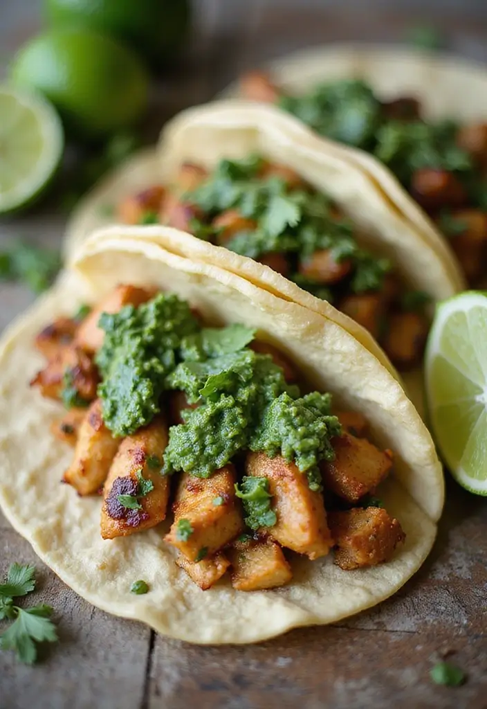 28 Cilantro Lime Chicken Tacos Recipes That Are Fresh & Zesty 20 28 Cilantro Lime Chicken Tacos Recipes That Are Fresh & Zesty - 19. Cilantro Lime Chicken Tacos with Pesto