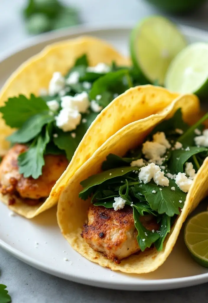 28 Cilantro Lime Chicken Tacos Recipes That Are Fresh & Zesty 9 28 Cilantro Lime Chicken Tacos Recipes That Are Fresh & Zesty - 8. Cilantro Lime Chicken Tacos with Feta and Spinach