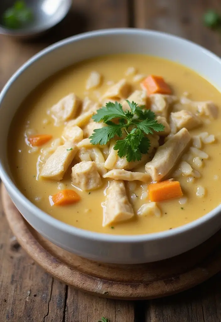 28 Creamy Chicken and Rice Soup Recipes That Are Silky & Delicious - 1. Classic Creamy Chicken and Rice Soup