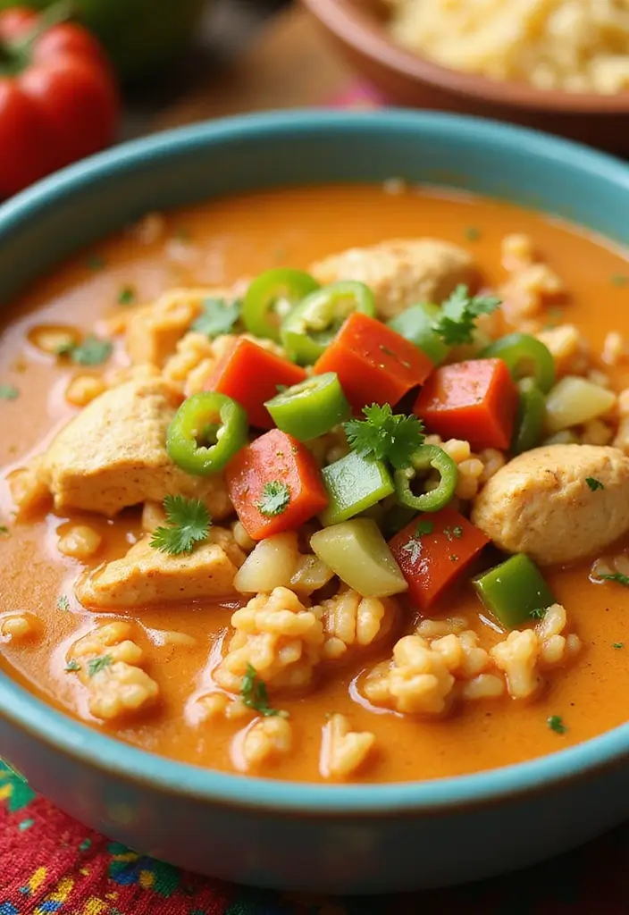 28 Creamy Chicken and Rice Soup Recipes That Are Silky & Delicious - 15. Creamy Chicken Fajita Rice Soup