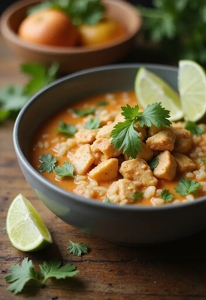 28 Creamy Chicken and Rice Soup Recipes That Are Silky & Delicious - 5. Thai Coconut Chicken and Rice Soup