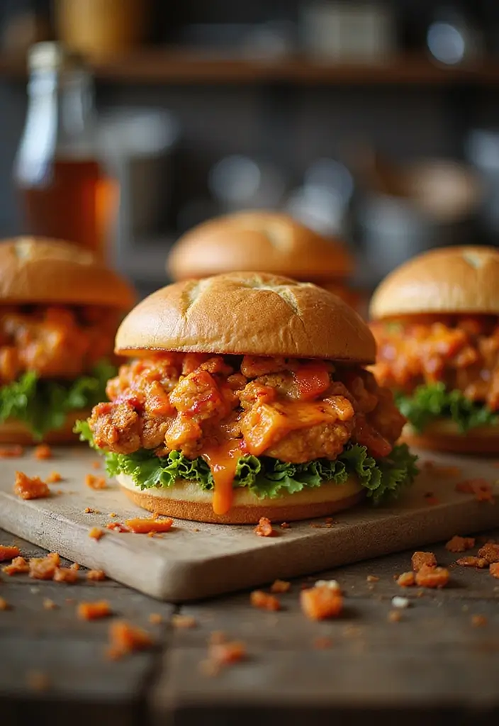 29 Baked Chicken Sandwich Recipes That Are Crispy & Filling - 19. Fiery Chicken Baked Sandwich with Sriracha