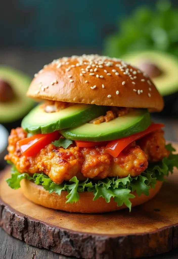 29 Baked Chicken Sandwich Recipes That Are Crispy & Filling - 2. Spicy Baked Chicken and Avocado Sandwich