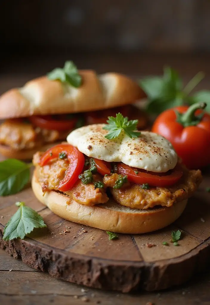29 Baked Chicken Sandwich Recipes That Are Crispy & Filling - 26. Italian Baked Chicken Sandwich with Roasted Peppers
