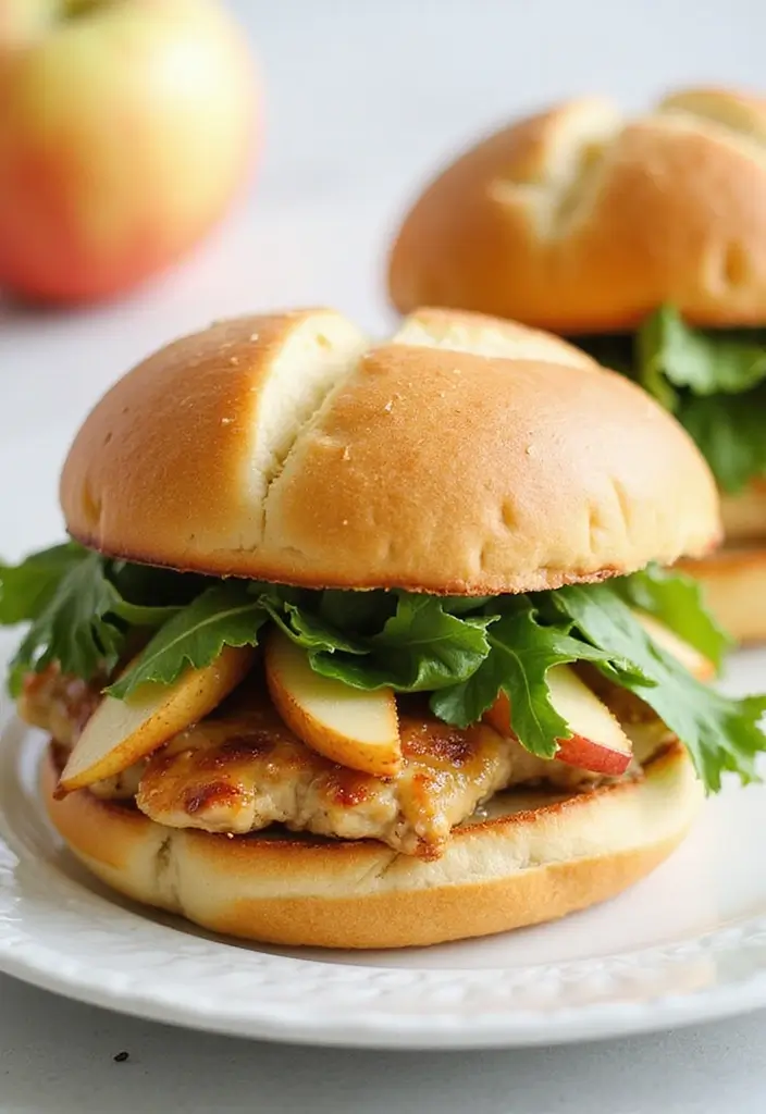 29 Baked Chicken Sandwich Recipes That Are Crispy & Filling - 27. Baked Chicken and Apple Sandwich