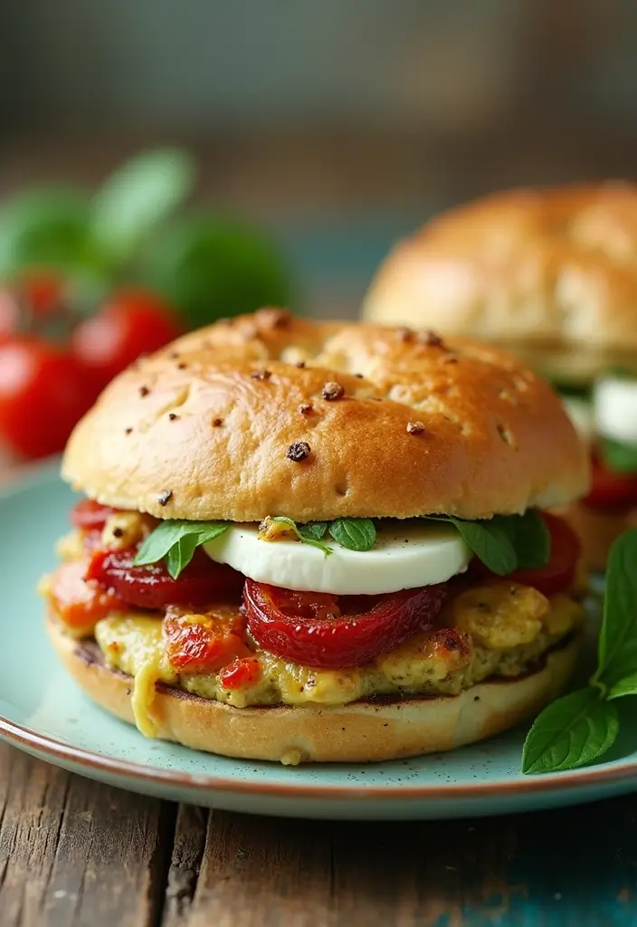 29 Baked Chicken Sandwich Recipes That Are Crispy & Filling - 8. Pesto Chicken Baked Sandwich