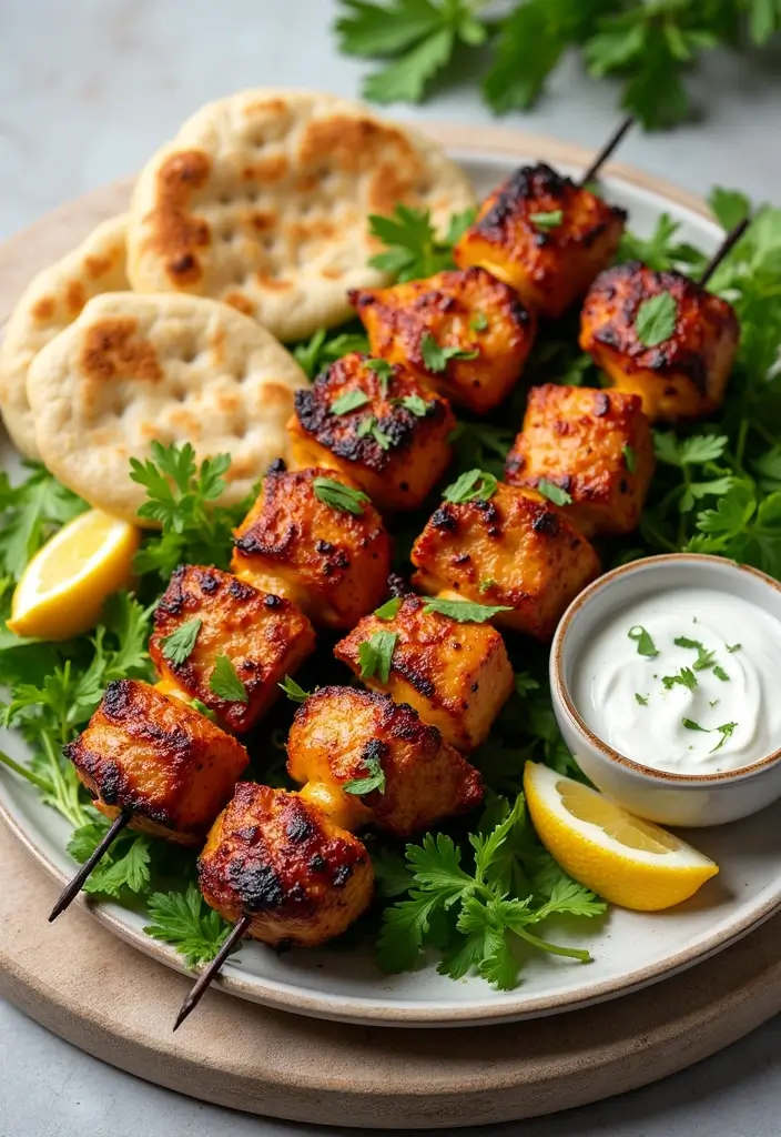 29 Blackstone Chicken Recipes That Are Perfect for Flat Top Grills - 11. Greek Chicken Souvlaki