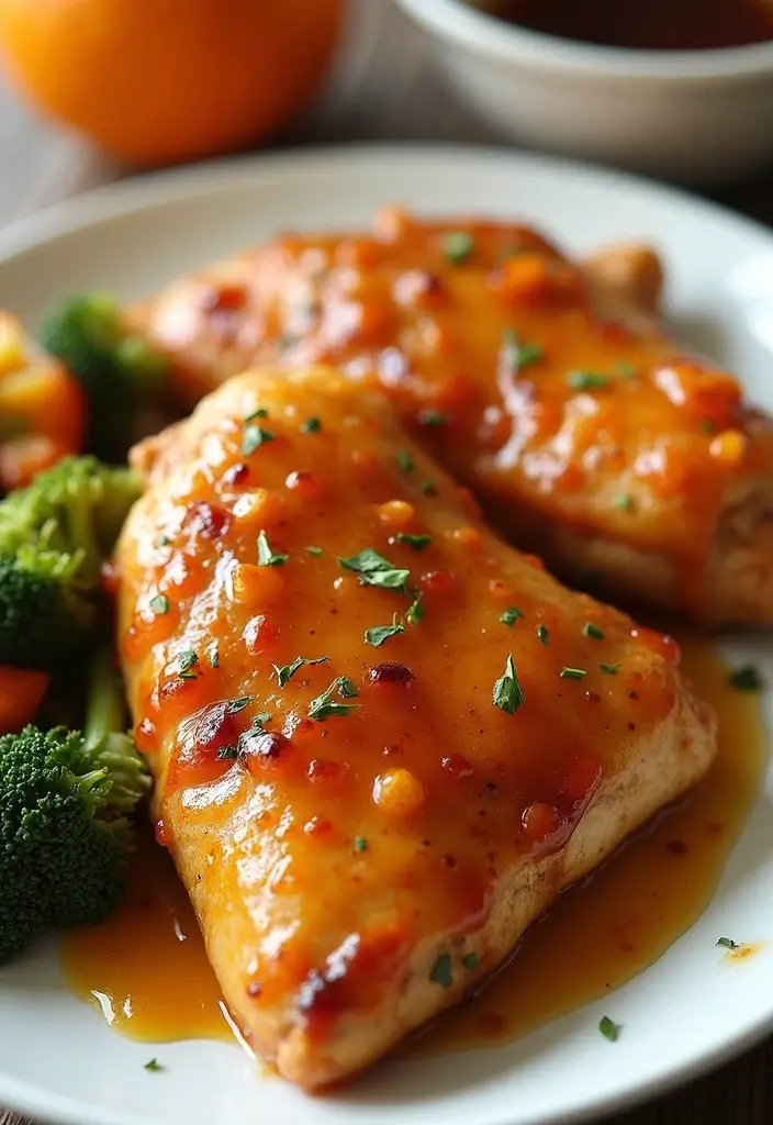 29 Blackstone Chicken Recipes That Are Perfect for Flat Top Grills - 12. Orange Glazed Chicken