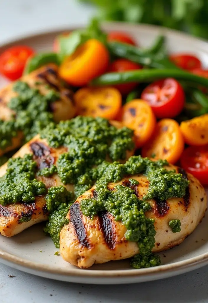 29 Blackstone Chicken Recipes That Are Perfect for Flat Top Grills - 14. Pesto Grilled Chicken