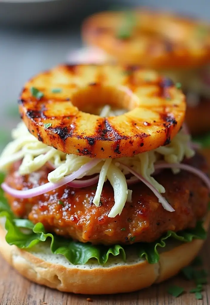 29 Blackstone Chicken Recipes That Are Perfect for Flat Top Grills - 24. Teriyaki Chicken Burgers