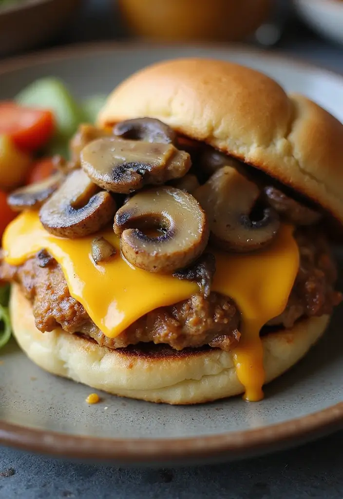 29 Cheddar Ranch Chicken Burgers That Are Juicy & Tangy 12 29 Cheddar Ranch Chicken Burgers That Are Juicy & Tangy - 11. Cheddar Ranch Chicken Burgers with Mushrooms