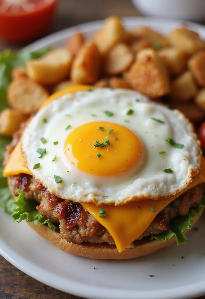 29 Cheddar Ranch Chicken Burgers That Are Juicy & Tangy 24 29 Cheddar Ranch Chicken Burgers That Are Juicy & Tangy - 23. Cheddar Ranch Chicken Burgers with Fried Egg