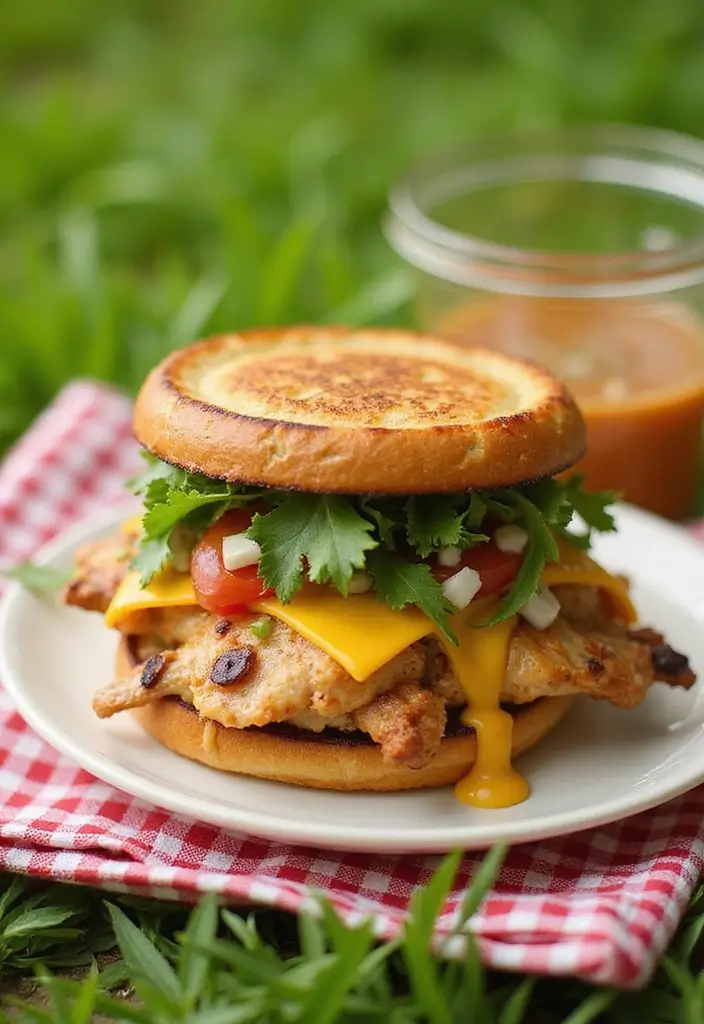 29 Cheddar Ranch Chicken Burgers That Are Juicy & Tangy 5 29 Cheddar Ranch Chicken Burgers That Are Juicy & Tangy - 4. Grilled Cheddar Ranch Chicken Sandwich