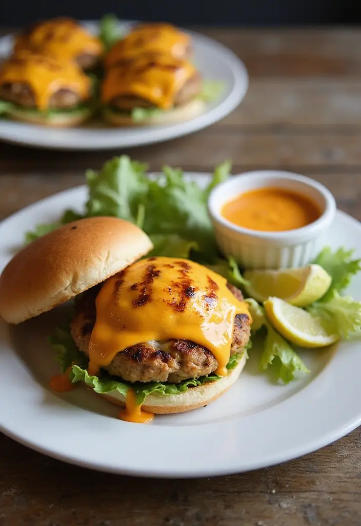 29 Cheddar Ranch Chicken Burgers That Are Juicy & Tangy 6 29 Cheddar Ranch Chicken Burgers That Are Juicy & Tangy - 5. Cheddar Ranch Stuffed Chicken Burgers