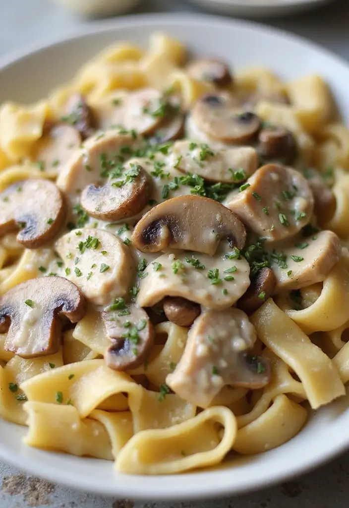 29 Chicken Alfredo Pasta Recipes Easy Enough for Weeknights - 5. Mushroom Chicken Alfredo