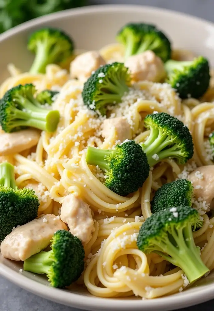 29 Chicken Alfredo Pasta Recipes Easy Enough for Weeknights - 6. Broccoli Chicken Alfredo