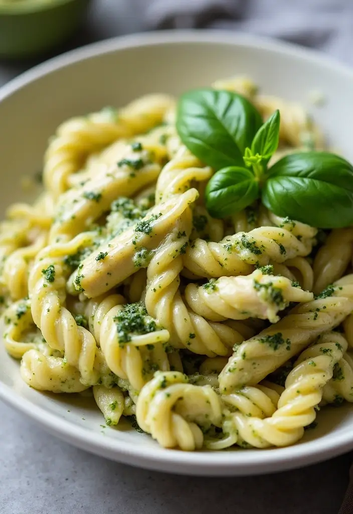 29 Chicken Alfredo Pasta Recipes Easy Enough for Weeknights - 7. Pesto Chicken Alfredo