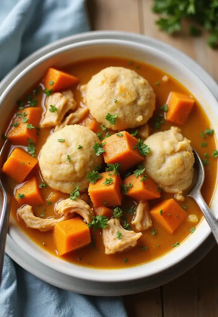 29 Chicken and Dumplings Recipe Variations That Are Comfort Food Goals 13 29 Chicken and Dumplings Recipe Variations That Are Comfort Food Goals - 12. Sweet Potato Chicken and Dumplings
