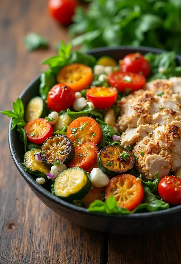 29 Recipes for Chicken Salad That's Creamy & Crunchy Perfection - 26. Roasted Vegetable Chicken Salad