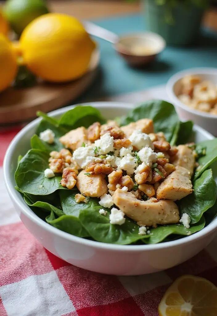 29 Recipes for Chicken Salad That's Creamy & Crunchy Perfection - 27. Spinach & Chicken Salad