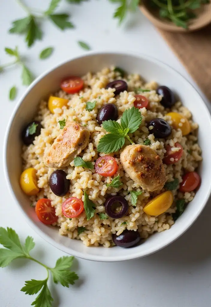 29 Recipes for Chicken Salad That's Creamy & Crunchy Perfection - 28. Mediterranean Orzo Chicken Salad