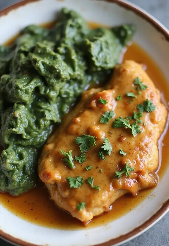 29 Smothered Chicken with Creamed Spinach Recipes That Are Rich & Comforting 2 29 Smothered Chicken with Creamed Spinach Recipes That Are Rich & Comforting - 1. Classic Smothered Chicken