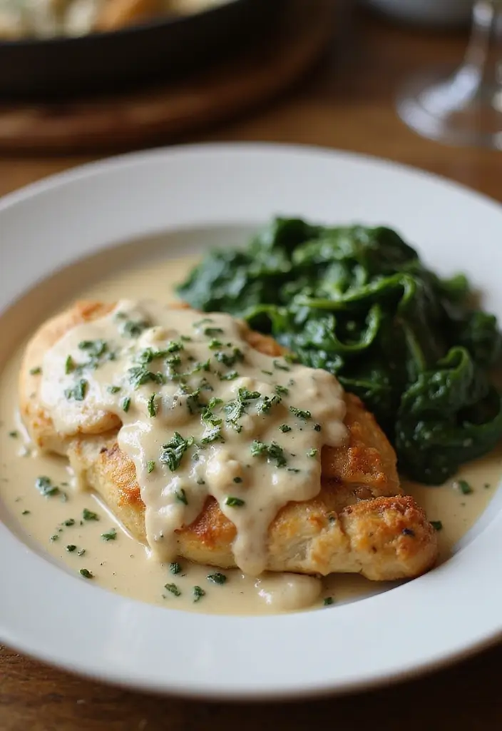 29 Smothered Chicken with Creamed Spinach Recipes That Are Rich & Comforting 13 29 Smothered Chicken with Creamed Spinach Recipes That Are Rich & Comforting - 12. Italian Herb Smothered Chicken