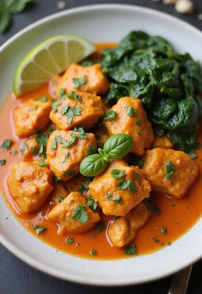 29 Smothered Chicken with Creamed Spinach Recipes That Are Rich & Comforting 14 29 Smothered Chicken with Creamed Spinach Recipes That Are Rich & Comforting - 13. Thai Red Curry Smothered Chicken