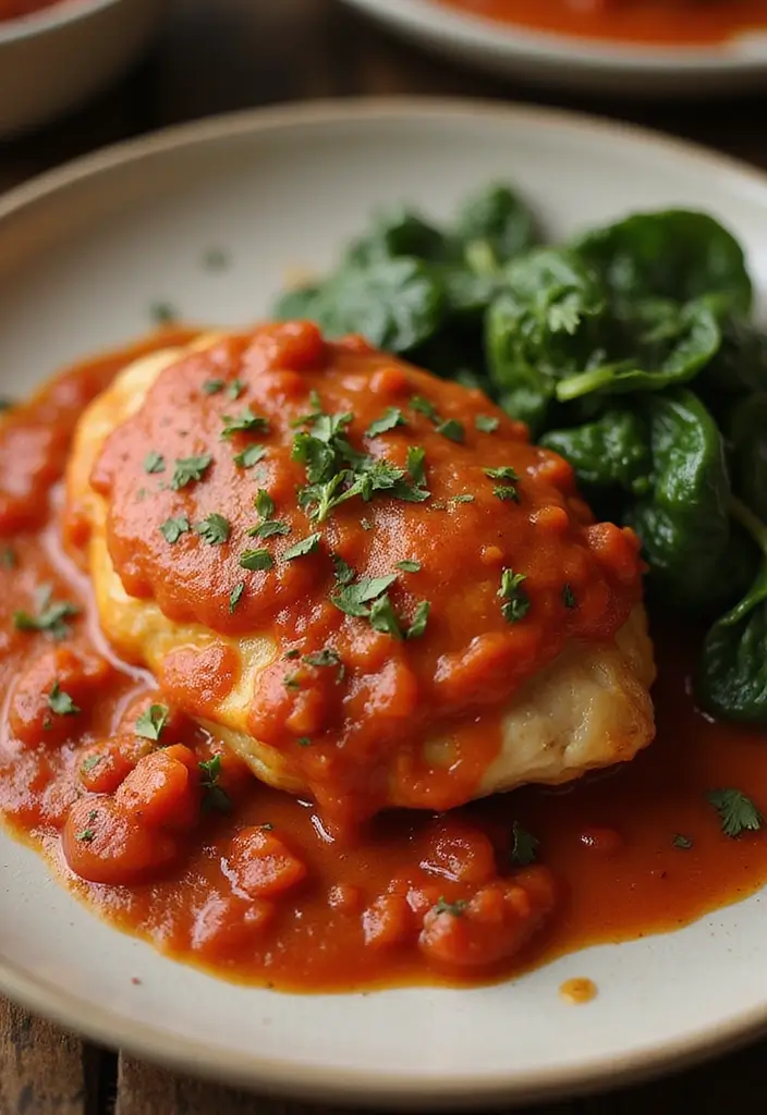 29 Smothered Chicken with Creamed Spinach Recipes That Are Rich & Comforting 27 29 Smothered Chicken with Creamed Spinach Recipes That Are Rich & Comforting - 26. Creamy Tomato Smothered Chicken