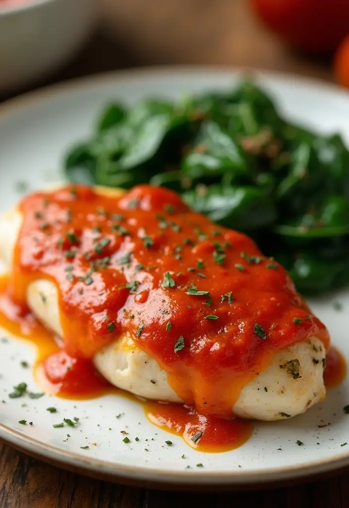 29 Smothered Chicken with Creamed Spinach Recipes That Are Rich & Comforting 30 29 Smothered Chicken with Creamed Spinach Recipes That Are Rich & Comforting - 29. Roasted Red Pepper Smothered Chicken