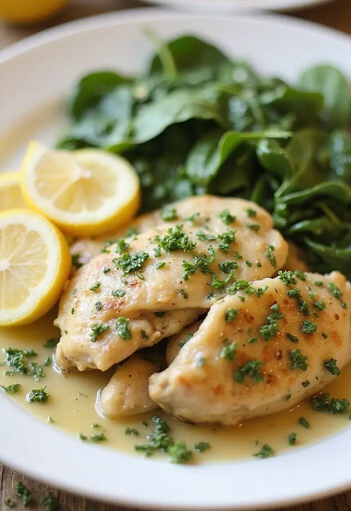 29 Smothered Chicken with Creamed Spinach Recipes That Are Rich & Comforting 4 29 Smothered Chicken with Creamed Spinach Recipes That Are Rich & Comforting - 3. Lemon Herb Smothered Chicken