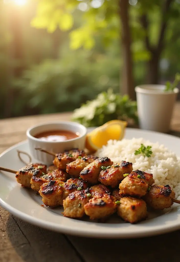 30 Ground Chicken and Rice Recipes That Are Protein-Packed & Easy - 13. Ground Chicken and Rice Skewers