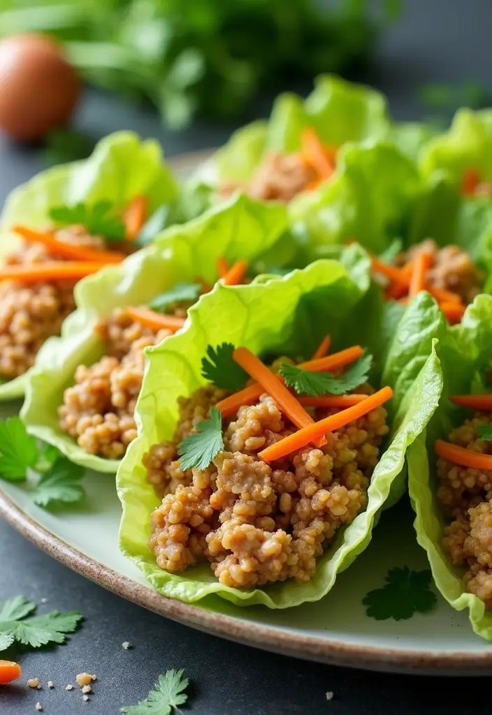 30 Ground Chicken and Rice Recipes That Are Protein-Packed & Easy - 18. Ground Chicken and Rice Lettuce Wraps