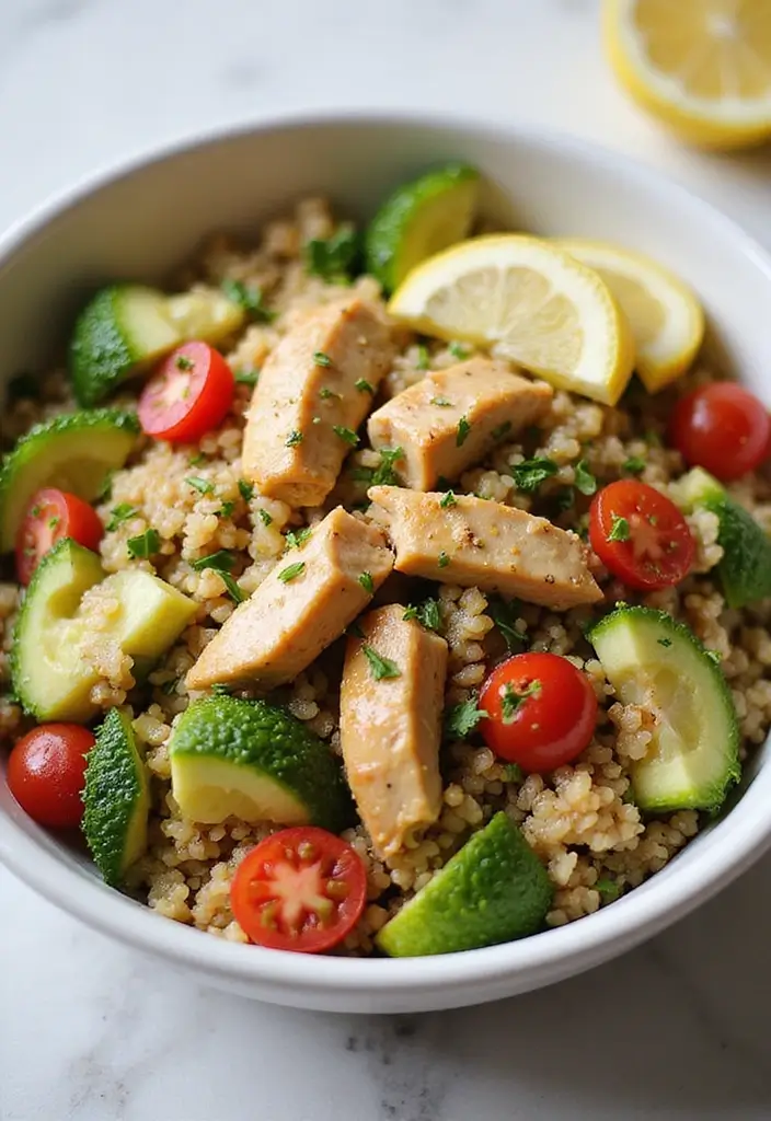 30 Ground Chicken and Rice Recipes That Are Protein-Packed & Easy - 19. Ground Chicken and Rice Quinoa Bowl