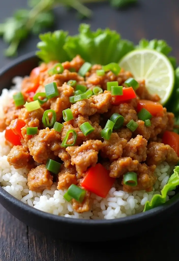 30 Ground Chicken and Rice Recipes That Are Protein-Packed & Easy - 3. Asian-Inspired Ground Chicken Stir-Fry
