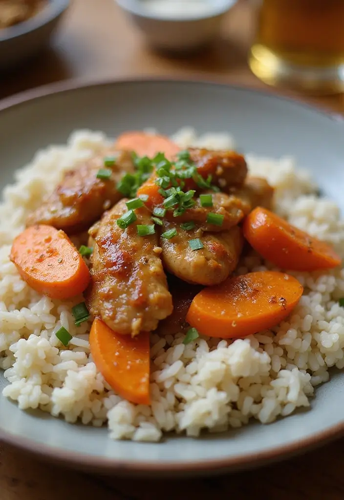 30 Honey Garlic Chicken and Rice Recipes That Are Simple & Addictive 28 30 Honey Garlic Chicken and Rice Recipes That Are Simple & Addictive - 27. Honey Garlic Chicken and Rice with Carrots