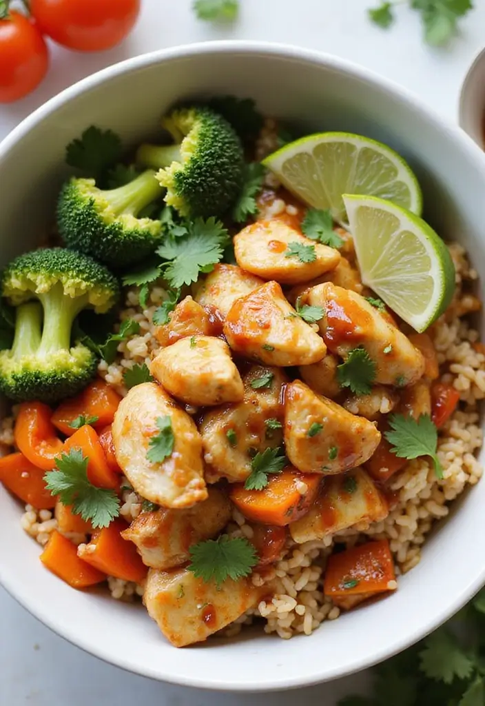 30 Honey Garlic Chicken and Rice Recipes That Are Simple & Addictive 6 30 Honey Garlic Chicken and Rice Recipes That Are Simple & Addictive - 5. Honey Garlic Chicken and Veggie Rice Bowl