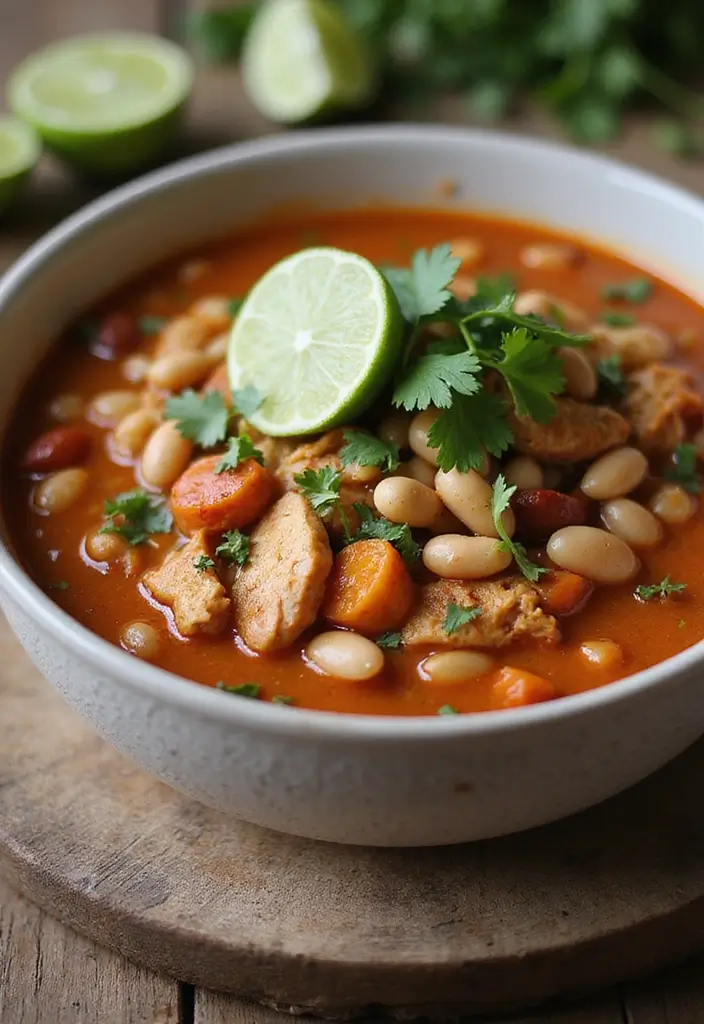 30 Soup with Rotisserie Chicken Recipes That Feel Cozy & Nourishing 12 30 Soup with Rotisserie Chicken Recipes That Feel Cozy & Nourishing - 11. Chicken and White Bean Chili