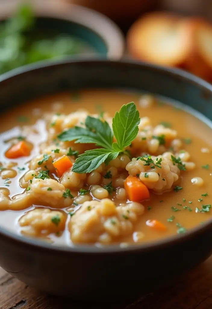 30 Soup with Rotisserie Chicken Recipes That Feel Cozy & Nourishing 16 30 Soup with Rotisserie Chicken Recipes That Feel Cozy & Nourishing - 15. Chicken and Barley Soup