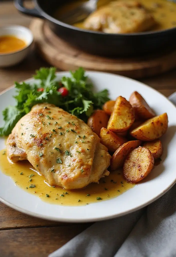 28 Oven Baked Chicken Thighs Recipes That Stay Moist & Flavorful - 11. Mustard and Herb Baked Chicken Thighs