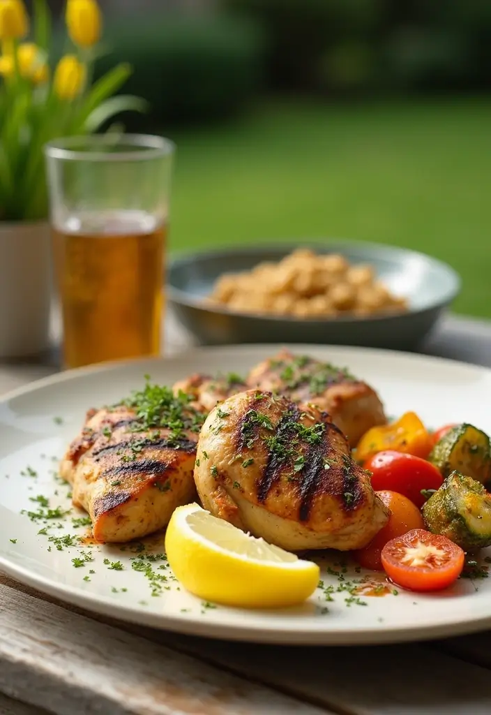 28 Oven Baked Chicken Thighs Recipes That Stay Moist & Flavorful - 21. Herb and Lemon Grilled Chicken Thighs